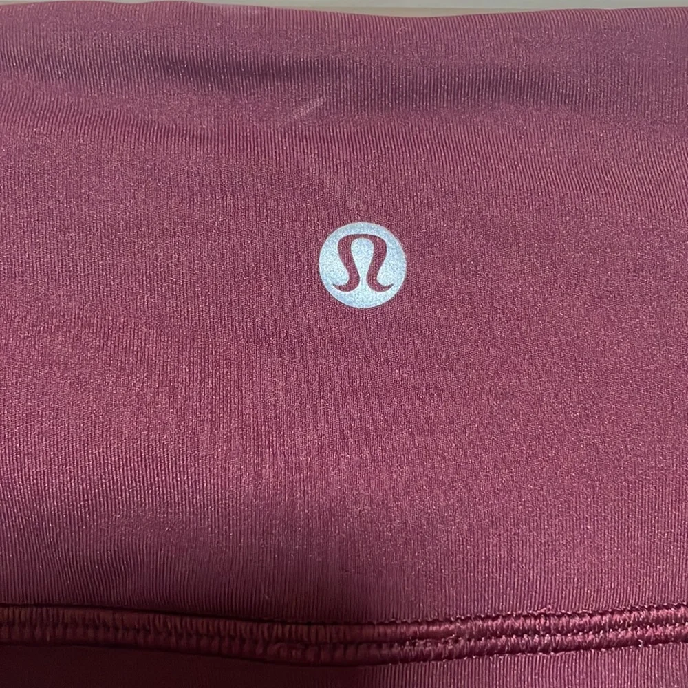 maroon lulu lemon leggings with pockets - Picture 3 of 5